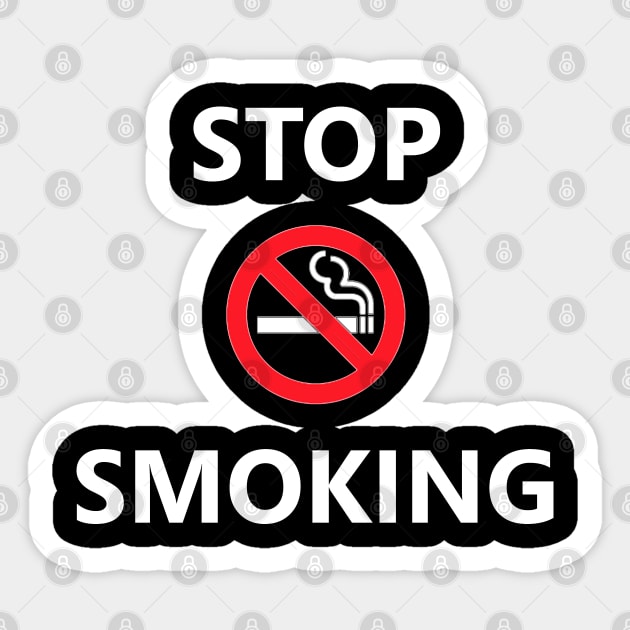 Stop No Anti Quit Prevent Smoking Smoker Cigarette Warning Sticker by AnijaF50